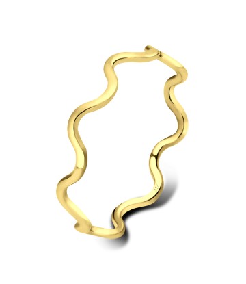 Curly Style Gold Plated Silver Ring NSR-2922-GP